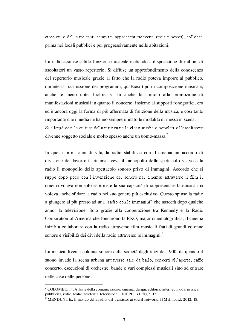 Anteprima della tesi: Musica: dalla radio alle nuove modalità di ascolto. Evoluzione socio-storica della fruizione musicale dagli anni ’20 ai giorni nostri, Pagina 5