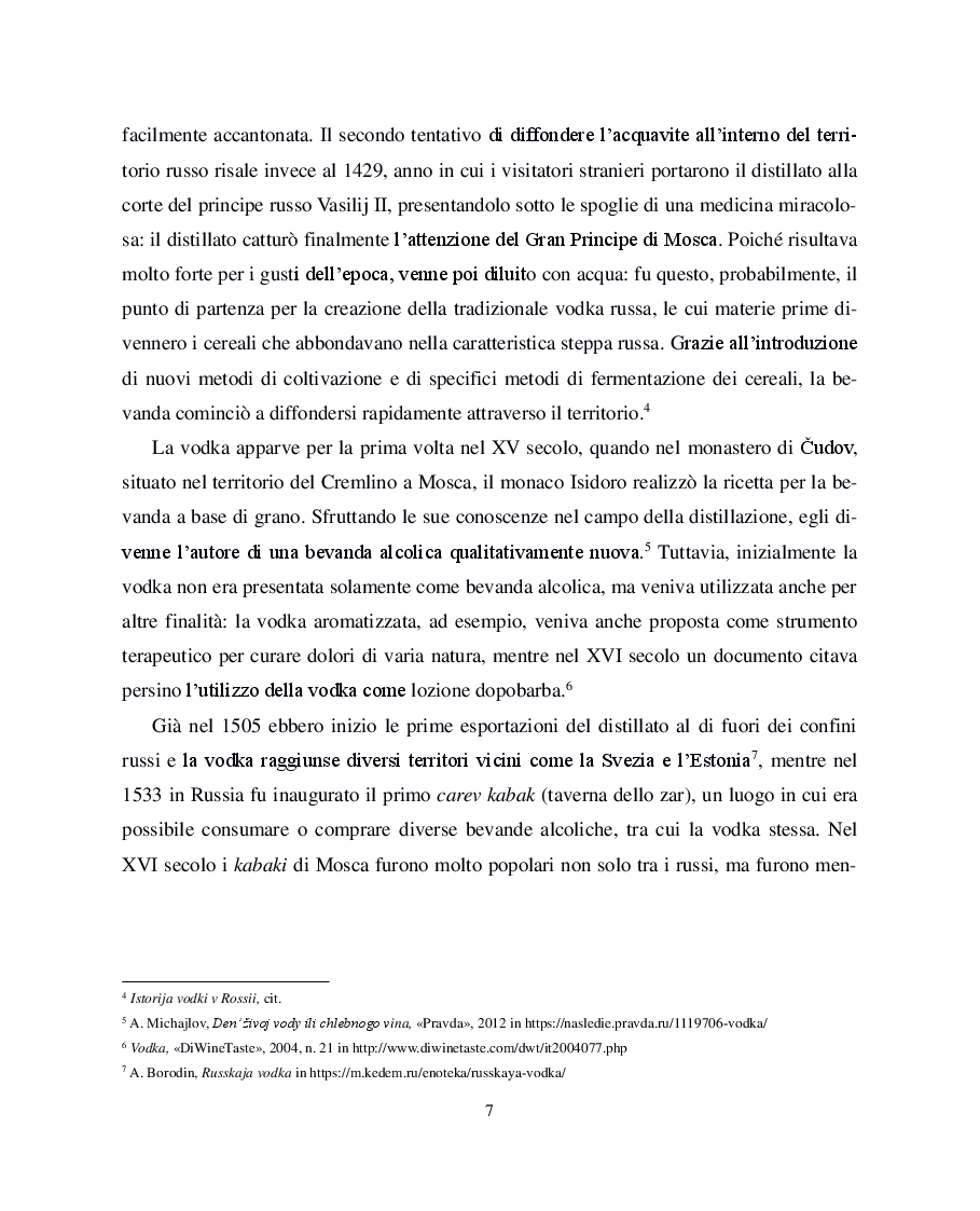 Anteprima della tesi: La vodka russa tra storia e narrazione, Pagina 5