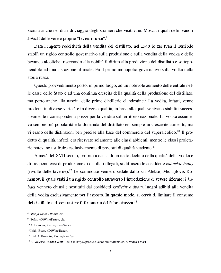 Anteprima della tesi: La vodka russa tra storia e narrazione, Pagina 6