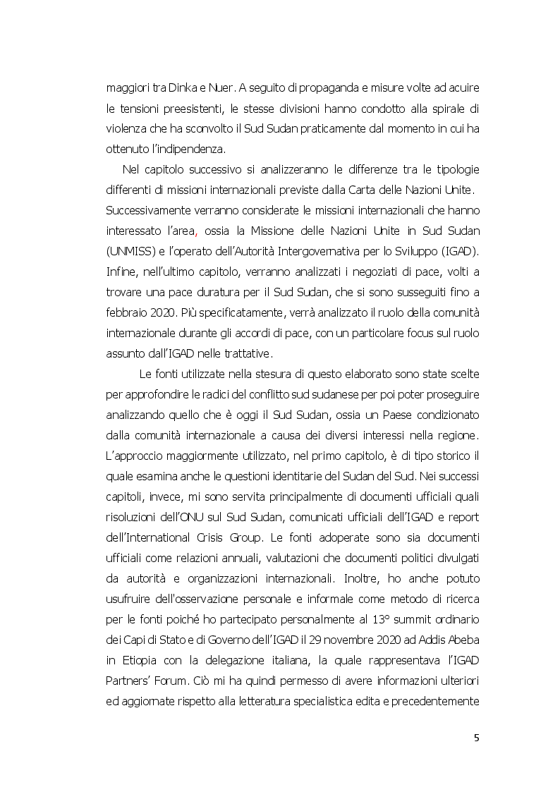 Anteprima della tesi: Negoziati di pace e PeaceBuilding in Sud Sudan: il ruolo dell’Intergovernmental Authority on Development (IGAD), Pagina 4