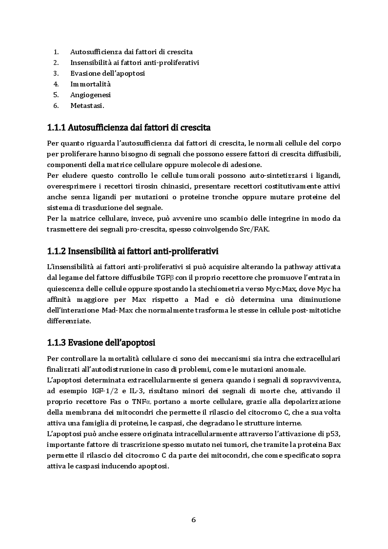 Anteprima della tesi: Il cancro, le terapie antitumorali e l'ideazione di un drug delivery system liposomiale specifico per cellule tumorali, Pagina 4