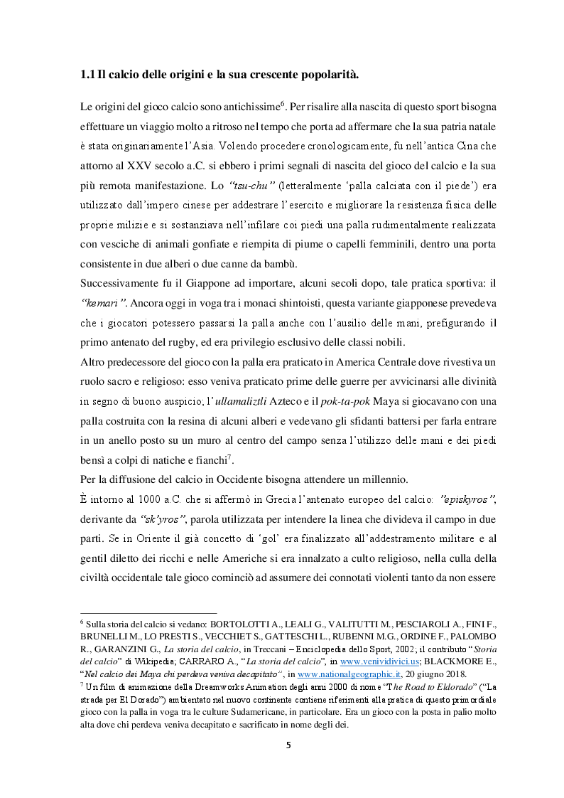 Anteprima della tesi: La disciplina del bilancio di esercizio delle società di calcio e la normativa UEFA “Financial Fair Play”: alla ricerca di un equilibrio finanziario sostenibile., Pagina 6