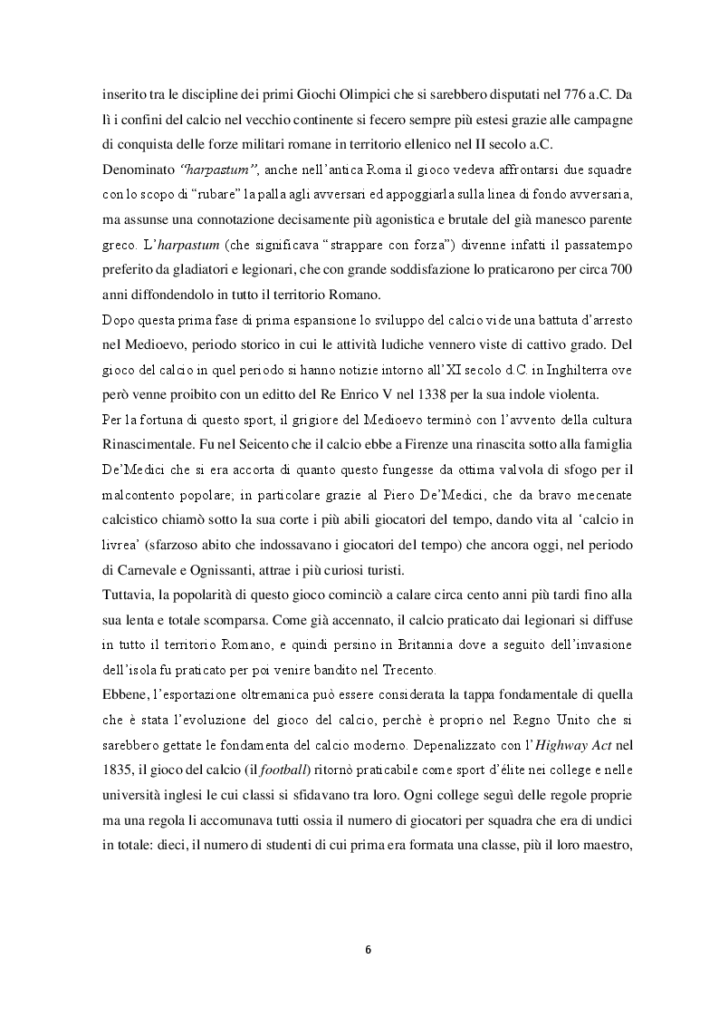 Anteprima della tesi: La disciplina del bilancio di esercizio delle società di calcio e la normativa UEFA “Financial Fair Play”: alla ricerca di un equilibrio finanziario sostenibile., Pagina 7
