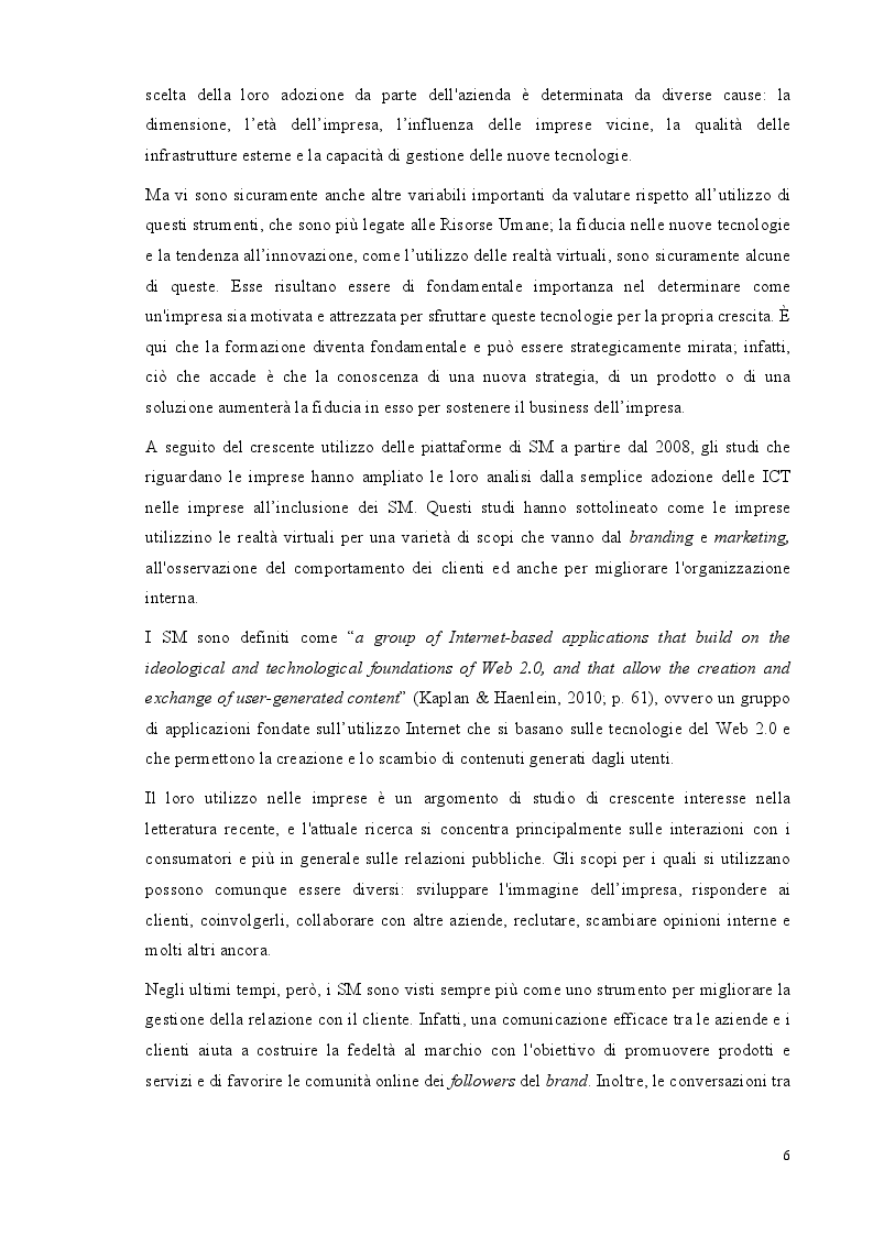 Anteprima della tesi: Social Media e imprese: stato dell'arte e implicazioni psicologiche, Pagina 4