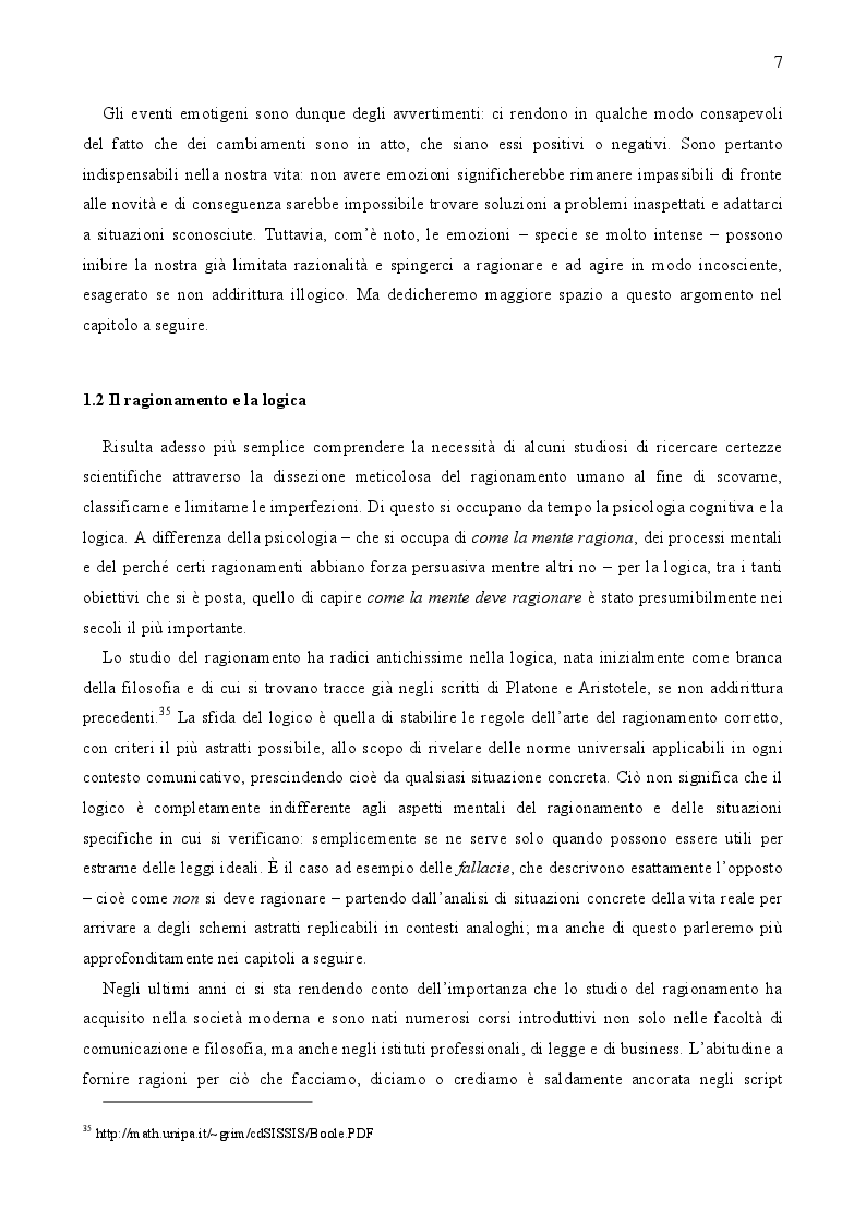 Anteprima della tesi: Logica e Persuasione: la Comunicazione nel Marketing e nella Pubblicità, Pagina 6