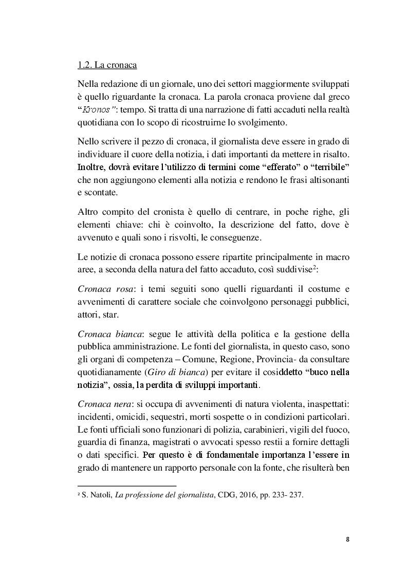 Anteprima della tesi: Crime Stories: la spettacolarizzazione dei fatti di cronaca nera, Pagina 6