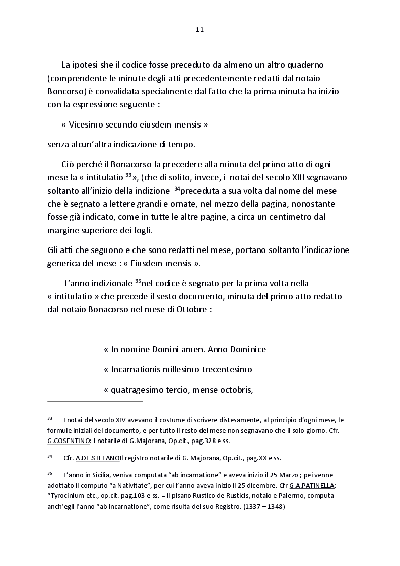Anteprima della tesi: Il registro notarile di Manfredo Bonacorso, Pagina 11