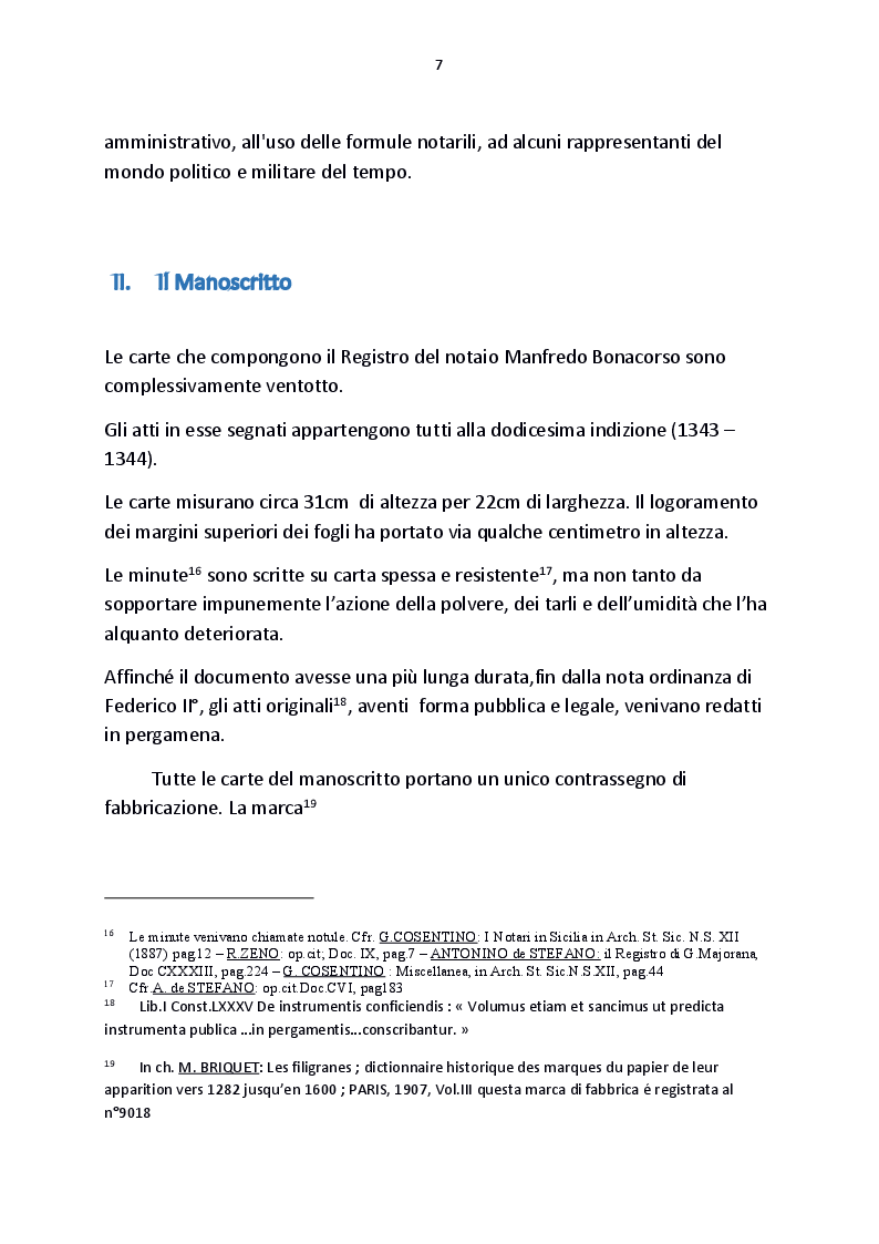 Anteprima della tesi: Il registro notarile di Manfredo Bonacorso, Pagina 7
