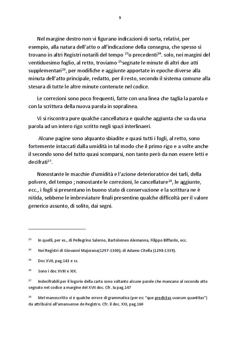 Anteprima della tesi: Il registro notarile di Manfredo Bonacorso, Pagina 9