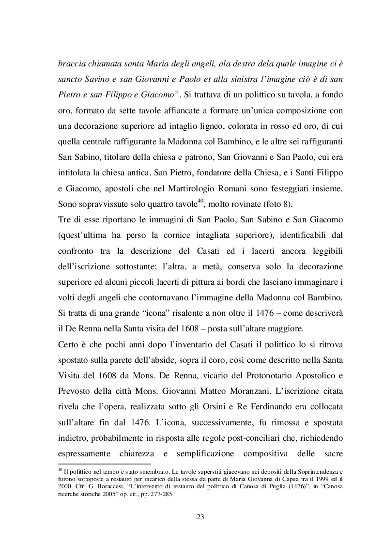 Anteprima della tesi: La Cattedrale di San Sabino a Canosa. Documenti e manufatti superstiti di Età Moderna, Pagina 4
