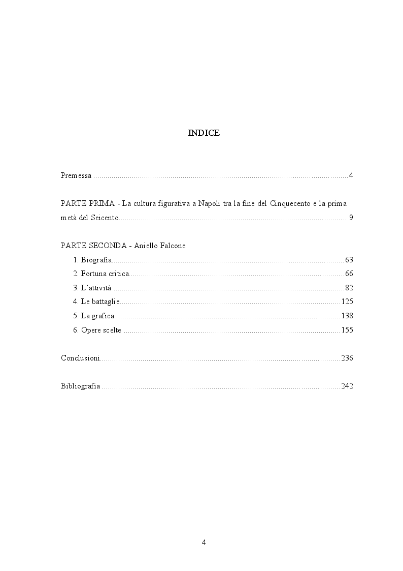 Indice della tesi: Aniello Falcone (1607 – 1656), Pagina 1