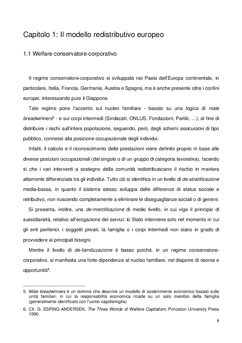Anteprima della tesi: I modelli redistributivi nel settore sanitario - Italia e Usa a confronto, Pagina 4