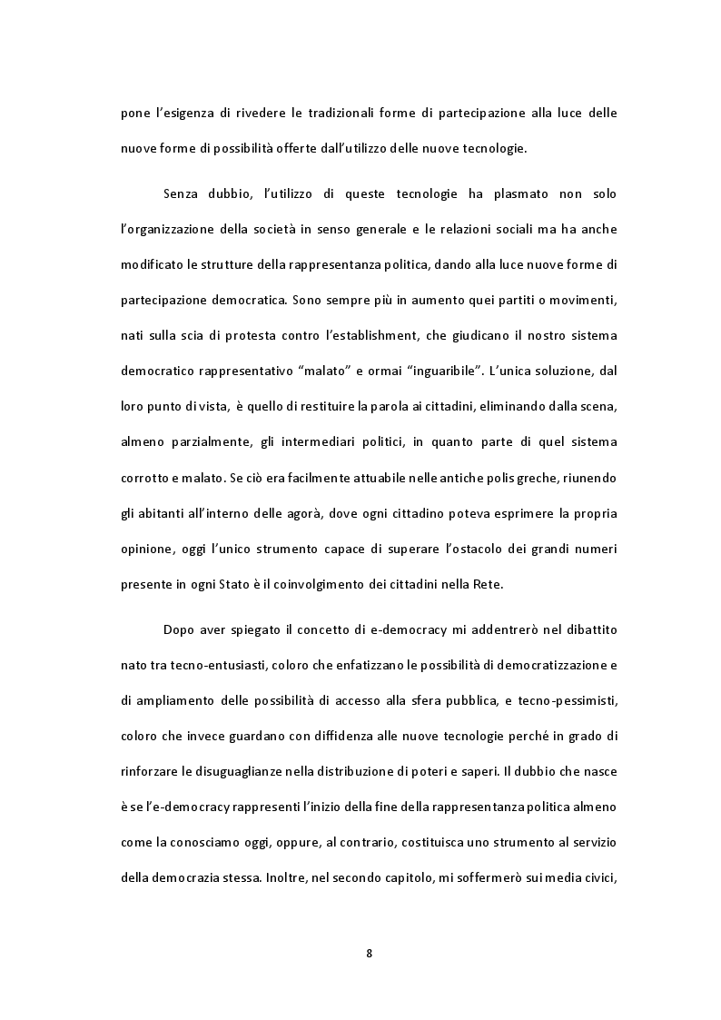 Anteprima della tesi: Dilemmi e ambiguità della partecipazione online, tra nuove piattaforme e social media, Pagina 3