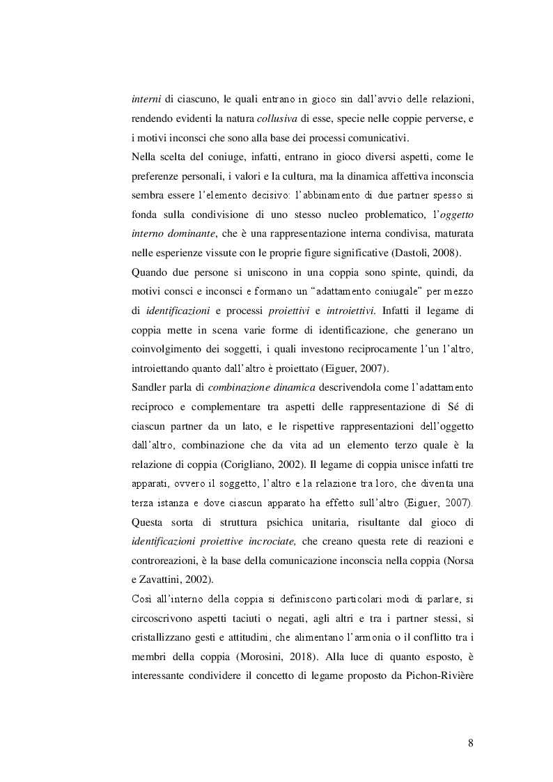 Anteprima della tesi: Dinamiche funzionali e disfunzionali nella coppia: tra intimità e perversione, Pagina 6