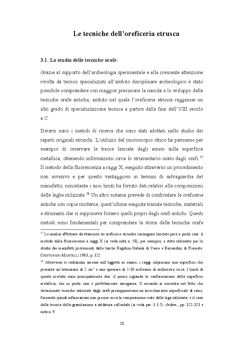 Estratto dalla tesi: Le oreficerie di Vetulonia tra il tardo villanoviano e il periodo Orientalizzante