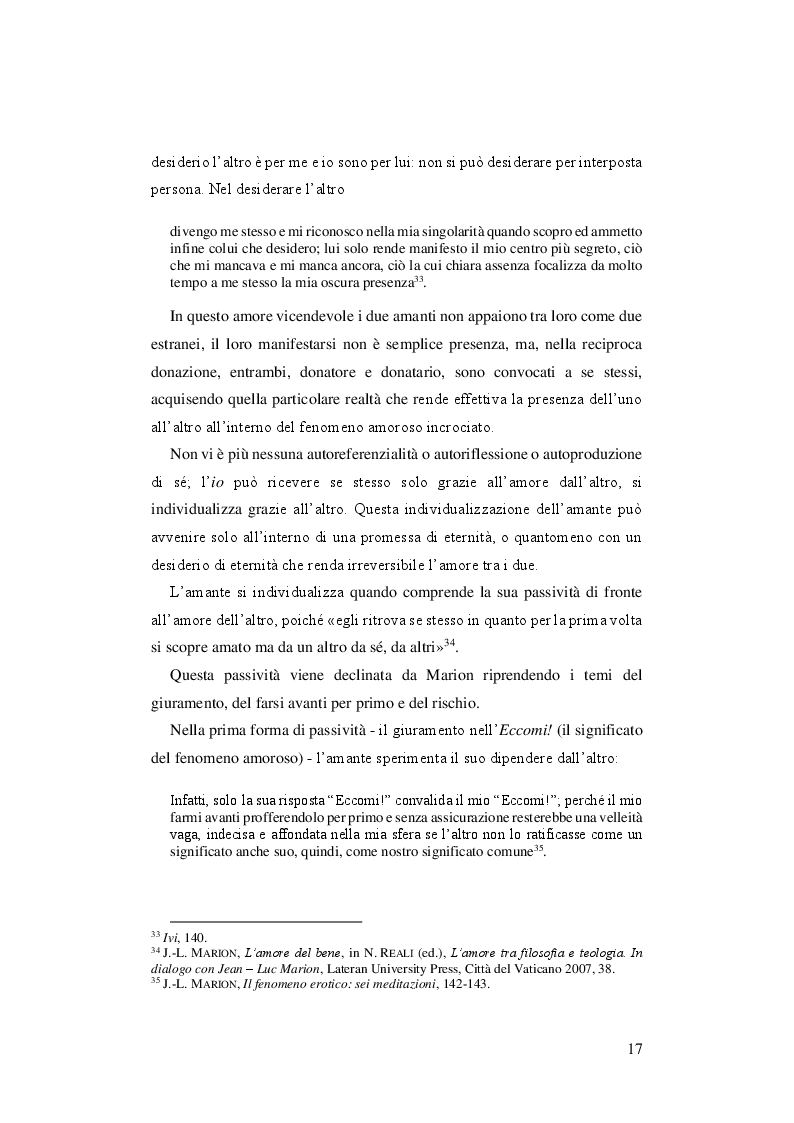 Estratto dalla tesi: Lo spartito matrimoniale: il contrappunto dell'eros carnale in relazione al cantus firmus agapico
