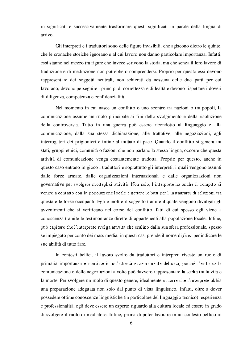 Anteprima della tesi: Interpreti di Guerra: L'importanza della lingua nella risoluzione dei conflitti, Pagina 4