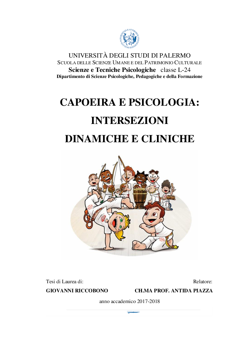 Anteprima della tesi: Capoeira e psicologia: intersezioni dinamiche e cliniche, Pagina 1