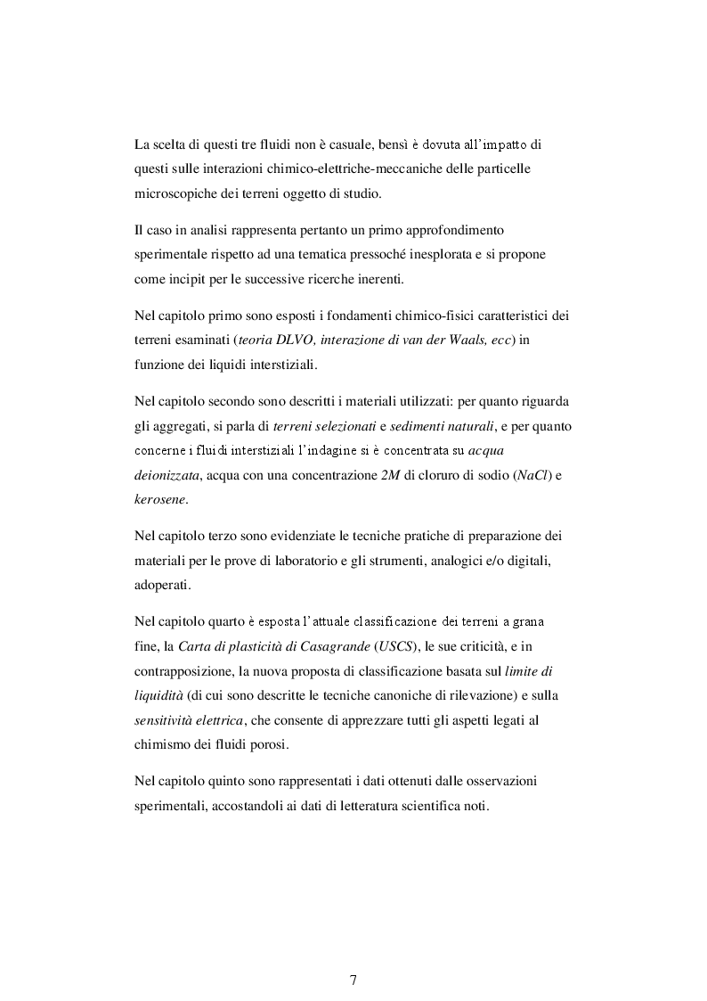 Anteprima della tesi: Effetto del chimismo del fluido interstiziale sulle proprietà di plasticità dei terreni a grana fine, Pagina 3