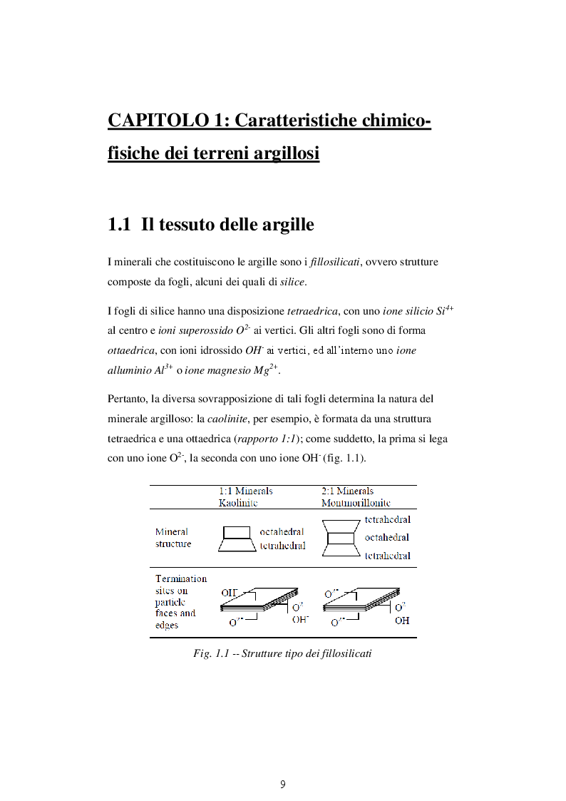 Anteprima della tesi: Effetto del chimismo del fluido interstiziale sulle proprietà di plasticità dei terreni a grana fine, Pagina 5