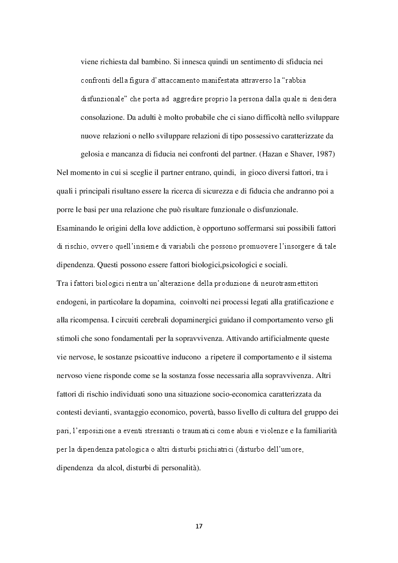 Anteprima della tesi: Love Addiction: La dipendenza dal partner. Ansia, depressione e cyberstalking come possibili conseguenze, Pagina 4