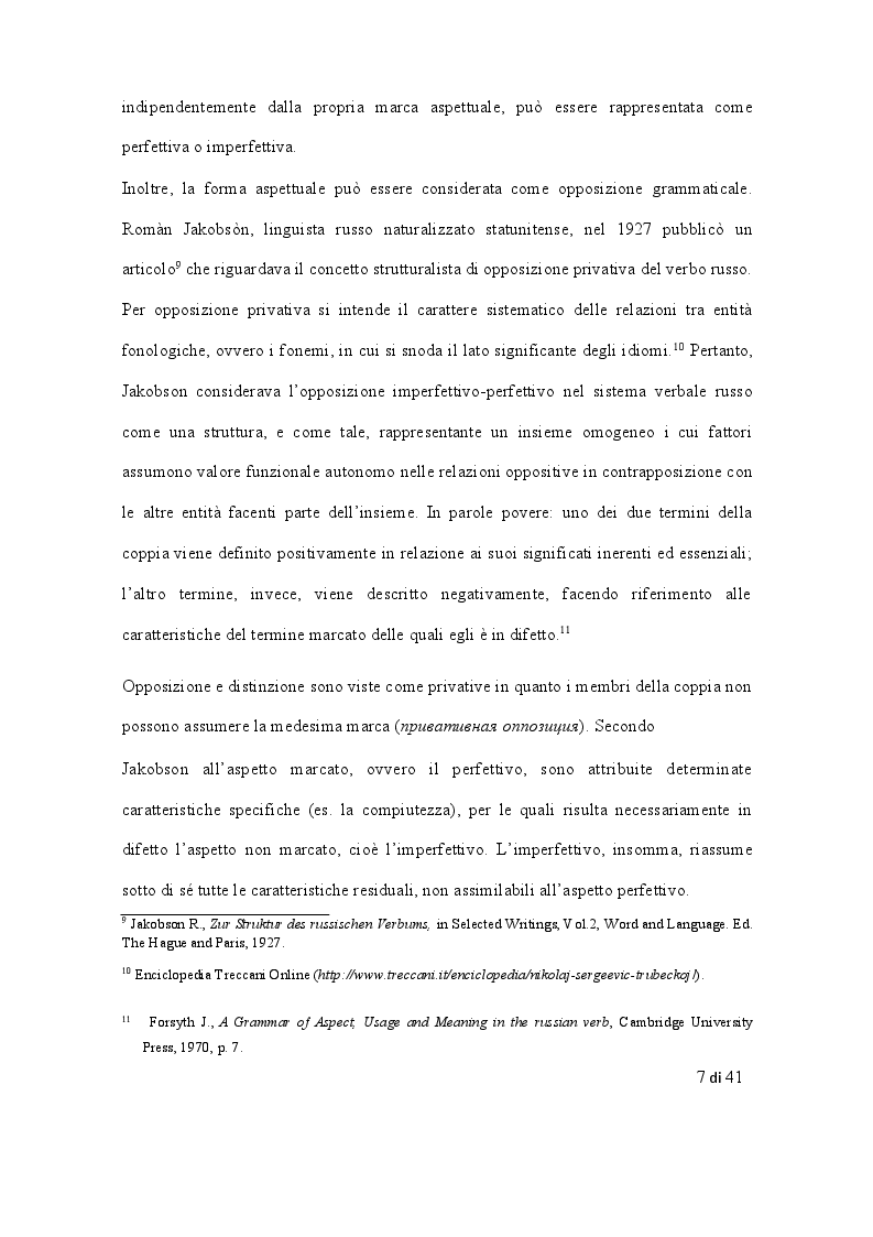 Anteprima della tesi: Analisi dei riflessi dell’aspetto del verbo russo nelle strategie traduttive in Nevskij Prospekt di Nikolaj Gogol', Pagina 3