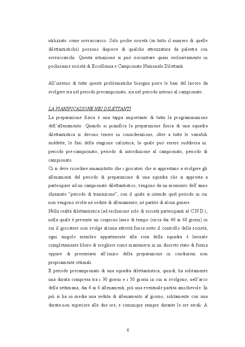 Anteprima della tesi: L'allenamento calcistico dei professionisti e dei dilettanti: due realtà a confronto, Pagina 4