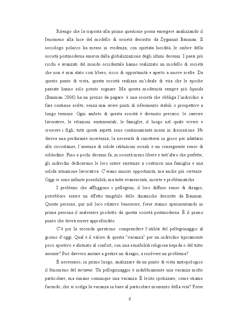 Anteprima della tesi: Il pellegrinaggio, un fenomeno di successo in una società liquida, Pagina 4