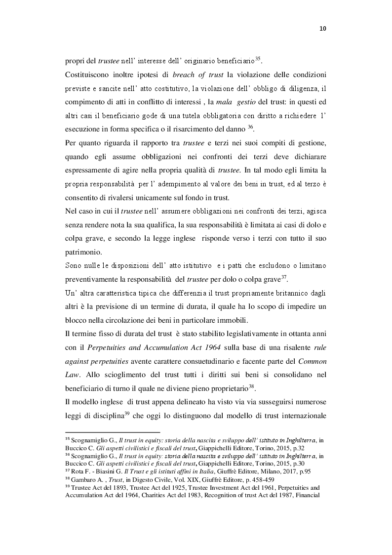 Estratto dalla tesi: Trust e regime impositivo