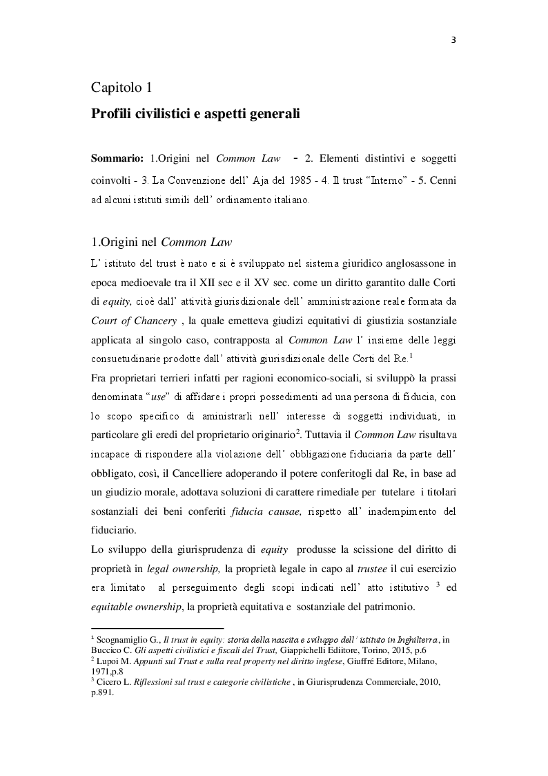 Anteprima della tesi: Trust e regime impositivo, Pagina 4