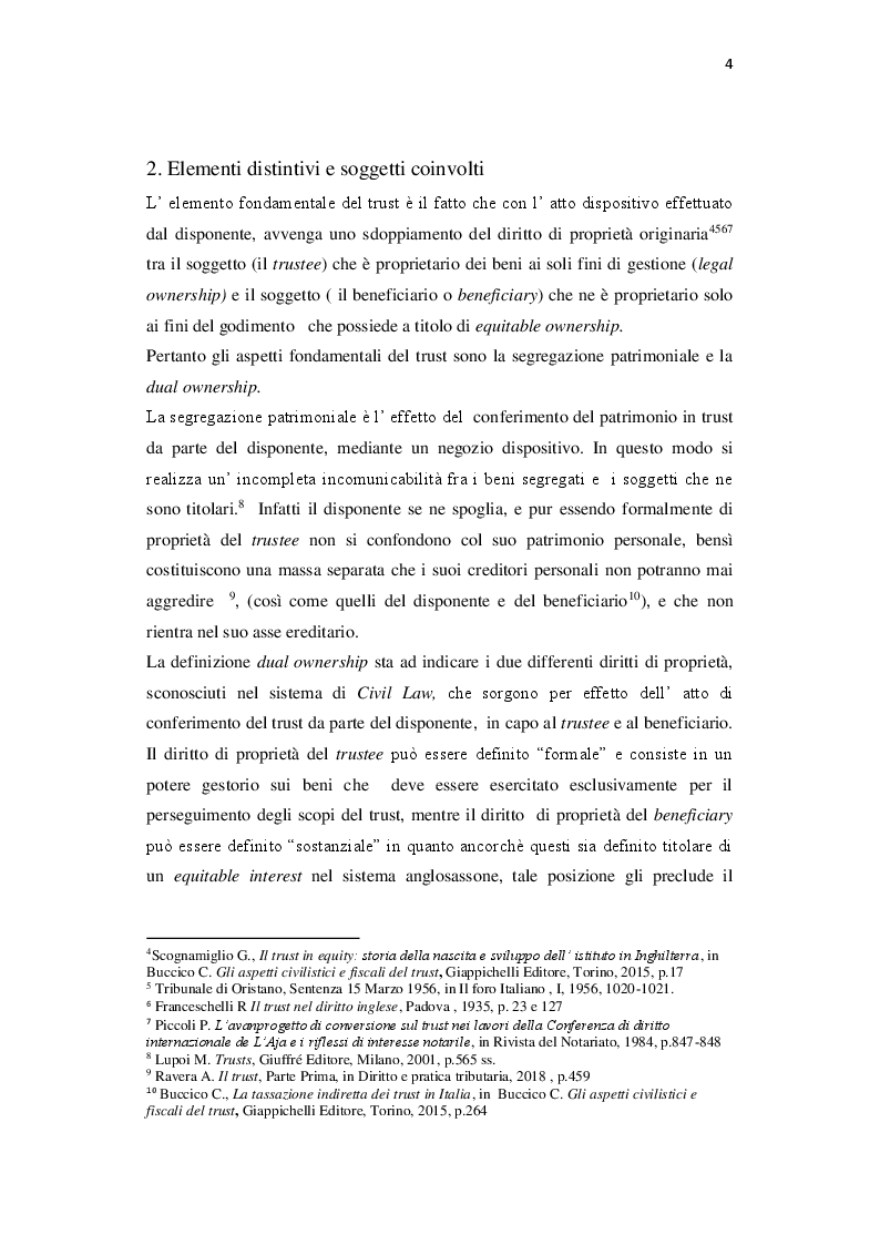 Anteprima della tesi: Trust e regime impositivo, Pagina 5
