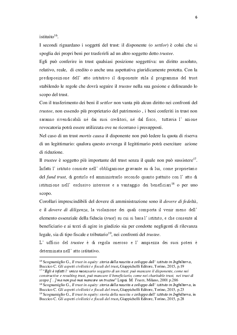 Anteprima della tesi: Trust e regime impositivo, Pagina 7