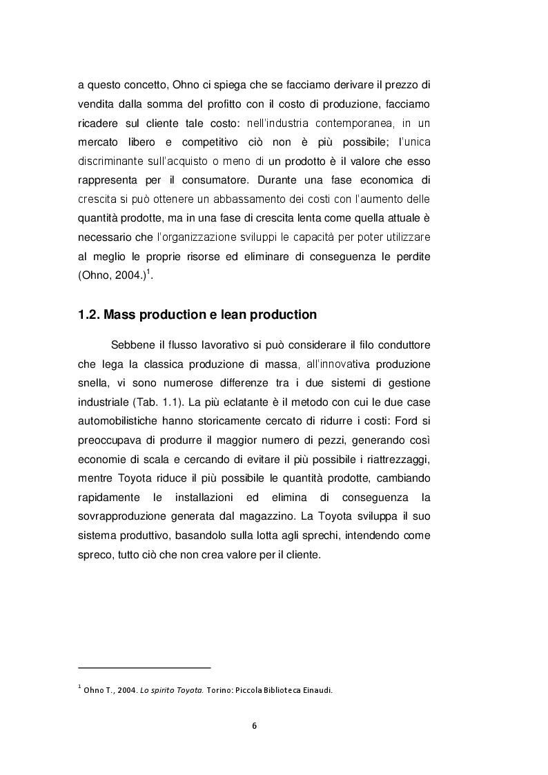 Anteprima della tesi: Il miglioramento continuo come segreto del successo aziendale: Esmach S.p.A. e la filosofia Kaizen, Pagina 6