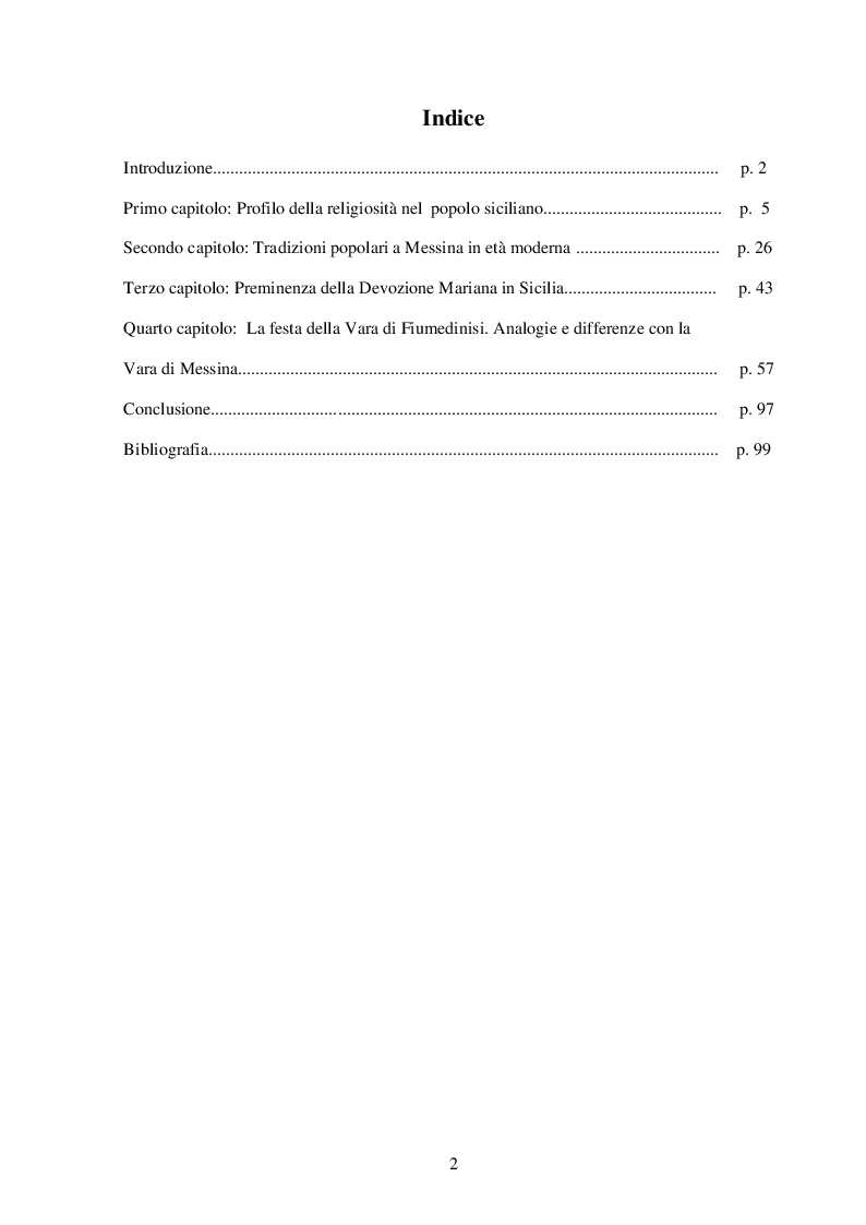 Indice della tesi: La ritualità nel Mediterraneo d’età moderna. Tradizioni e religiosità, Pagina 1