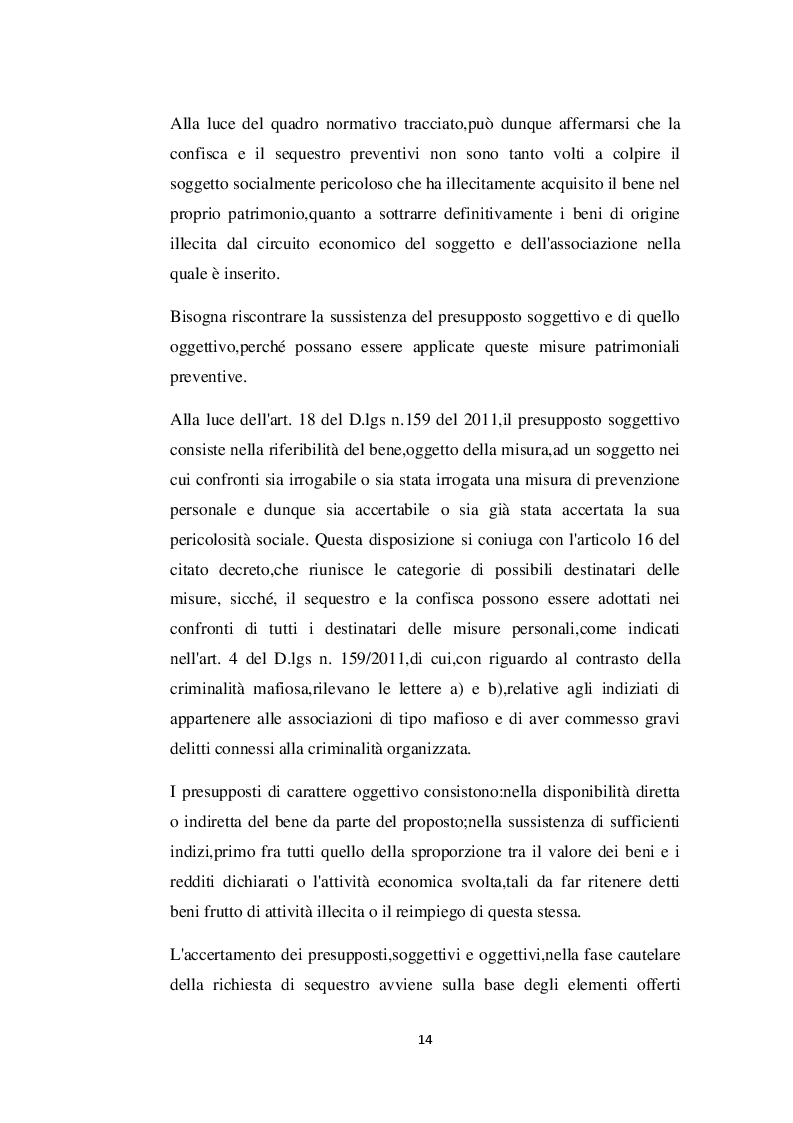 Anteprima della tesi: La confisca di prevenzione a carico di beni formalmente intestati a persona diversa dal proposto, Pagina 3