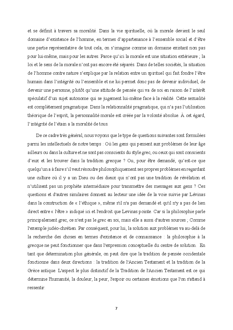 Anteprima della tesi: Spinoza et Lévinas : Une étude critique sur « l’éthique », Pagina 5