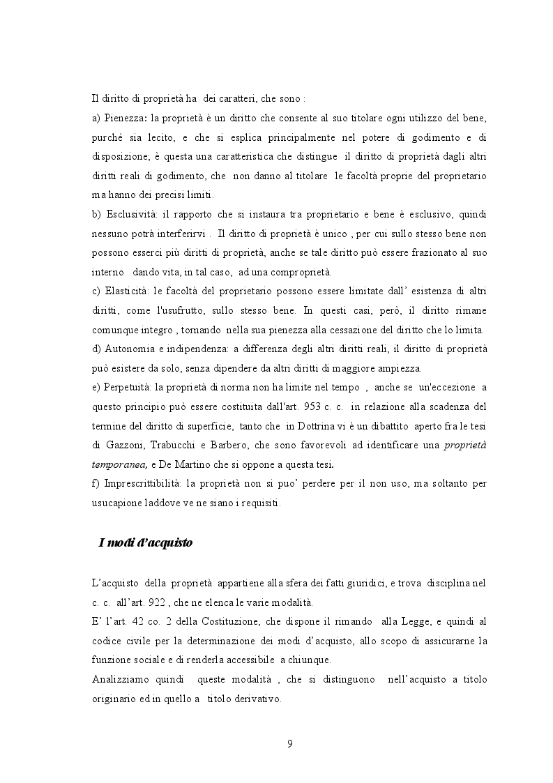 Anteprima della tesi: USUCAPIONE E VENDITA PER POSSESSO - 2 diversi percorsi per la circolazione di immobili posseduti senza intestazione, Pagina 6