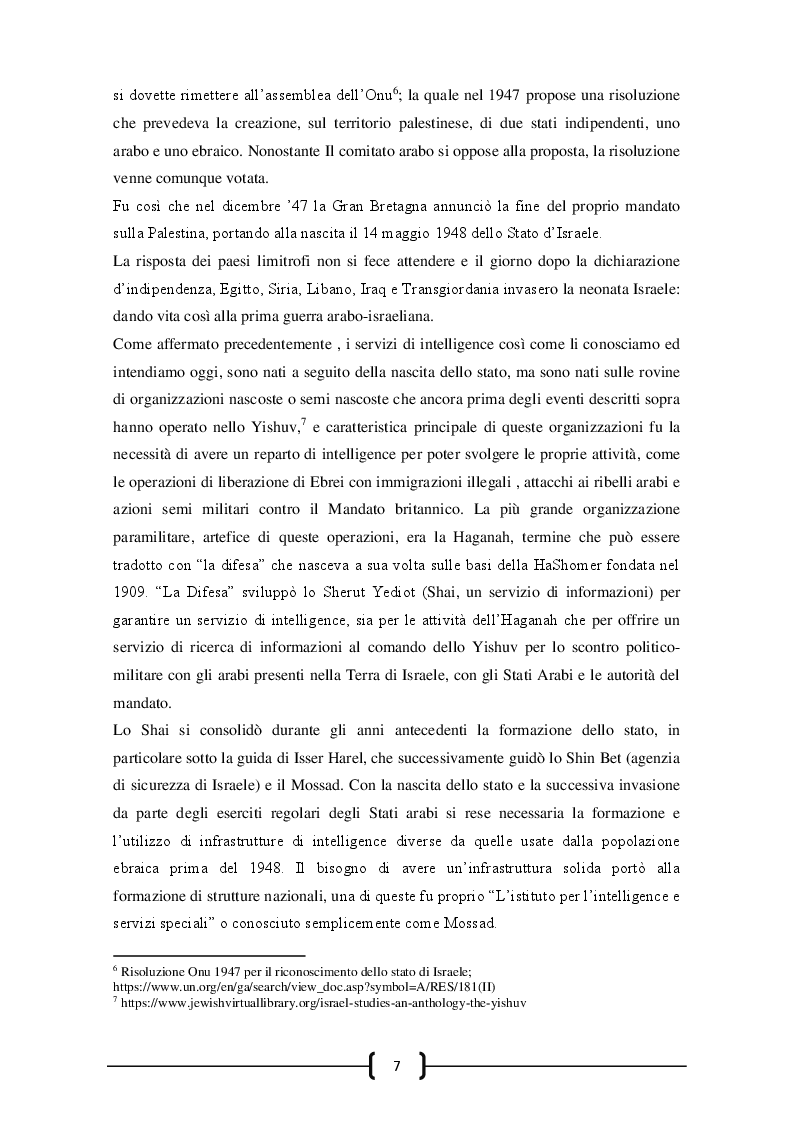 Anteprima della tesi: L’intelligence tra guerra e società. L'esperienza di Israele, Pagina 6