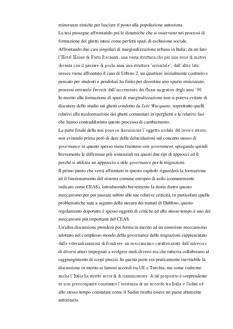 Anteprima della tesi: Nello spazio di nessuno. Le politiche di confinamento e i nuovi luoghi dell’esclusione, Pagina 3