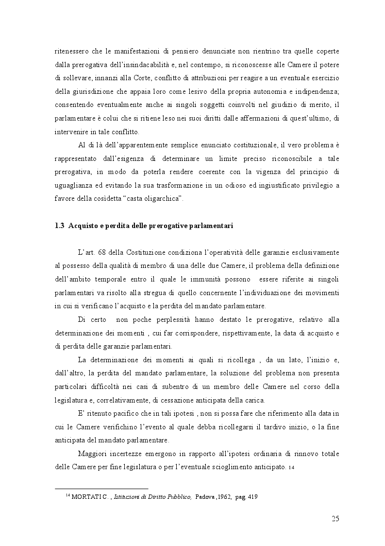 Anteprima della tesi: L'origine dell'insindacabilità parlamentare e la sua evoluzione nella giurisprudenza costituzionale, Pagina 7