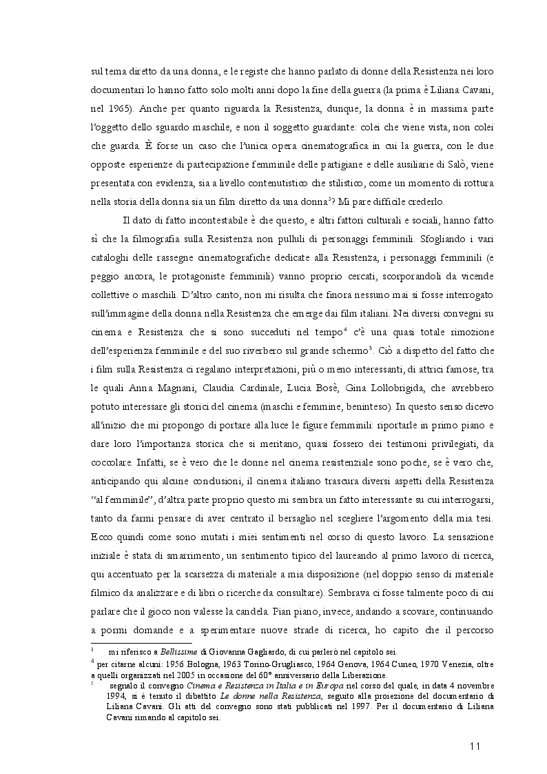 Anteprima della tesi: Le donne ''resistenti'' del cinema italiano 1945-2005, Pagina 6