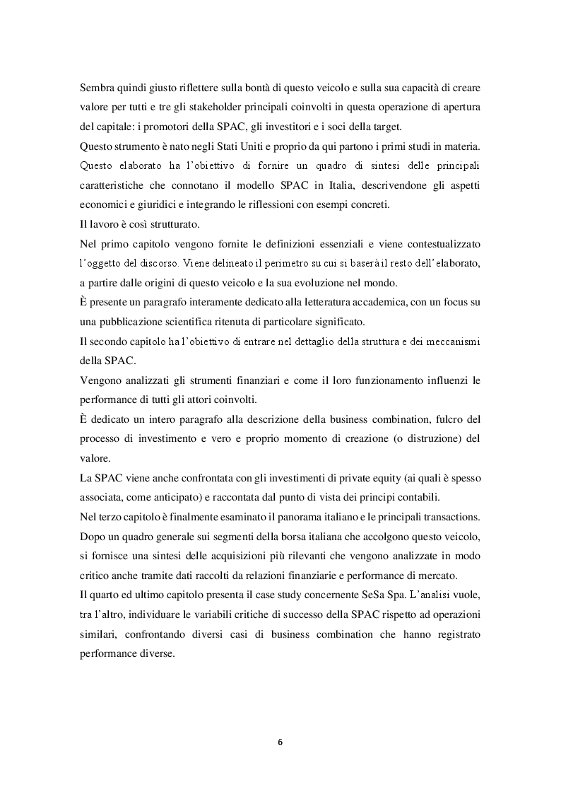 Anteprima della tesi: LE SPECIAL PURPOSE ACQUISITION COMPANY. Uno strumento per raccogliere capitali e accedere alla quotazione, Pagina 3