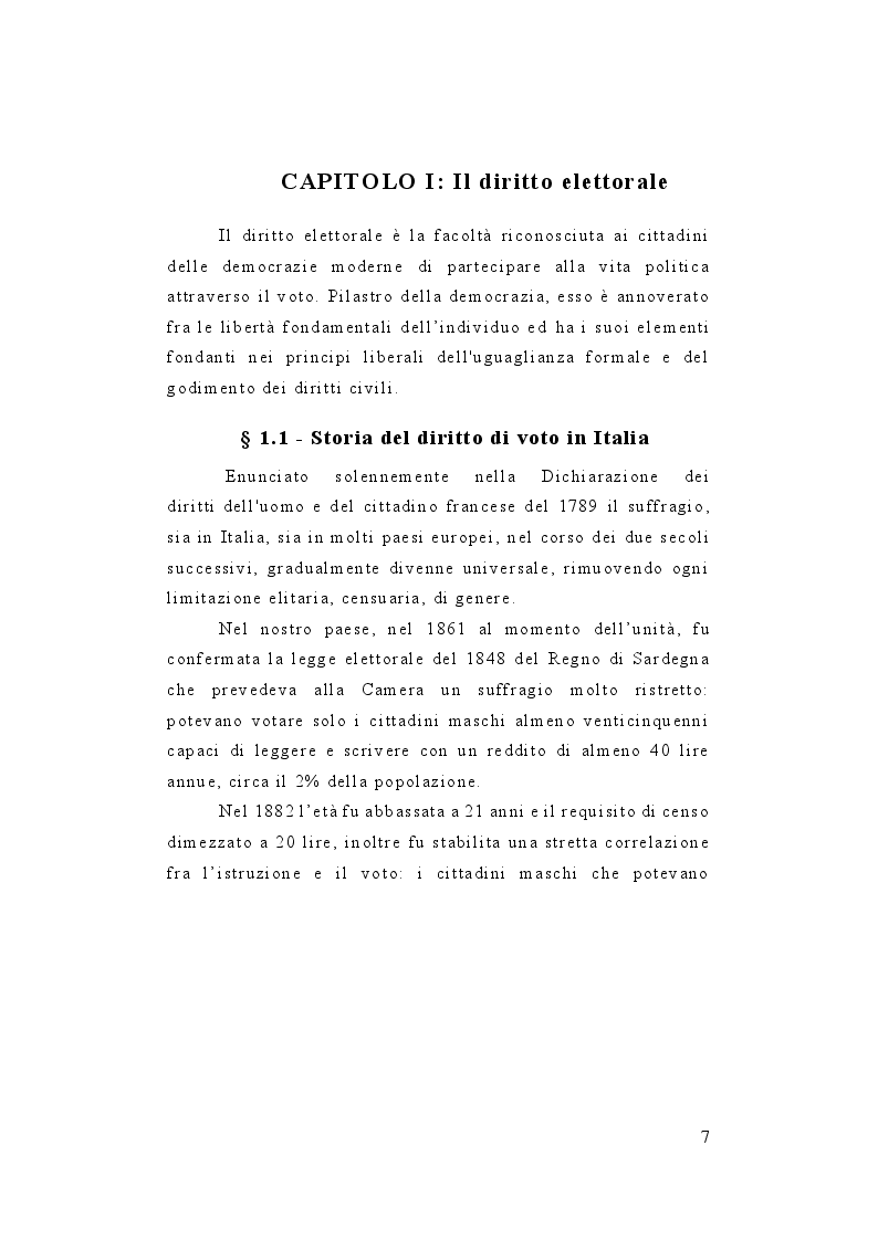Anteprima della tesi: Il diritto e il contenzioso elettorale, Pagina 5