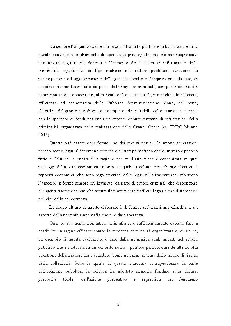 Anteprima della tesi: Il contrasto alla criminalità organizzata a mezzo delle certificazioni antimafia, Pagina 3