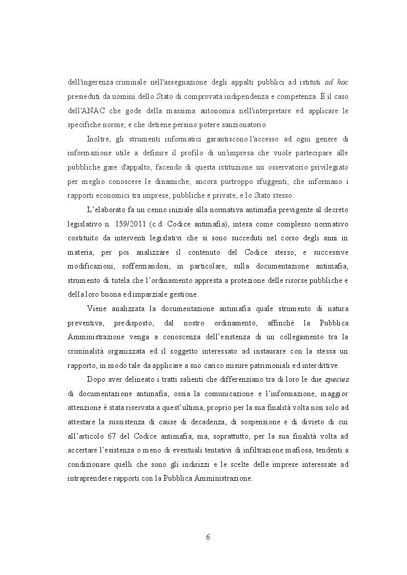 Anteprima della tesi: Il contrasto alla criminalità organizzata a mezzo delle certificazioni antimafia, Pagina 4