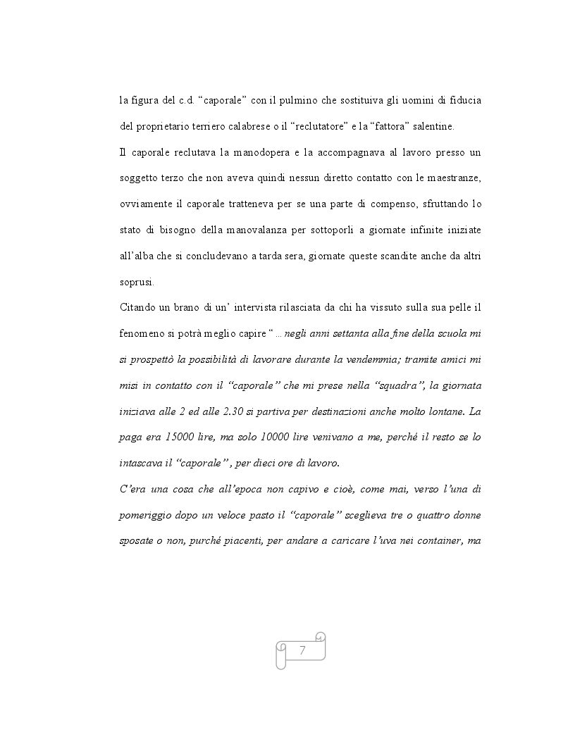 Anteprima della tesi: Il nuovo caporalato, Pagina 6