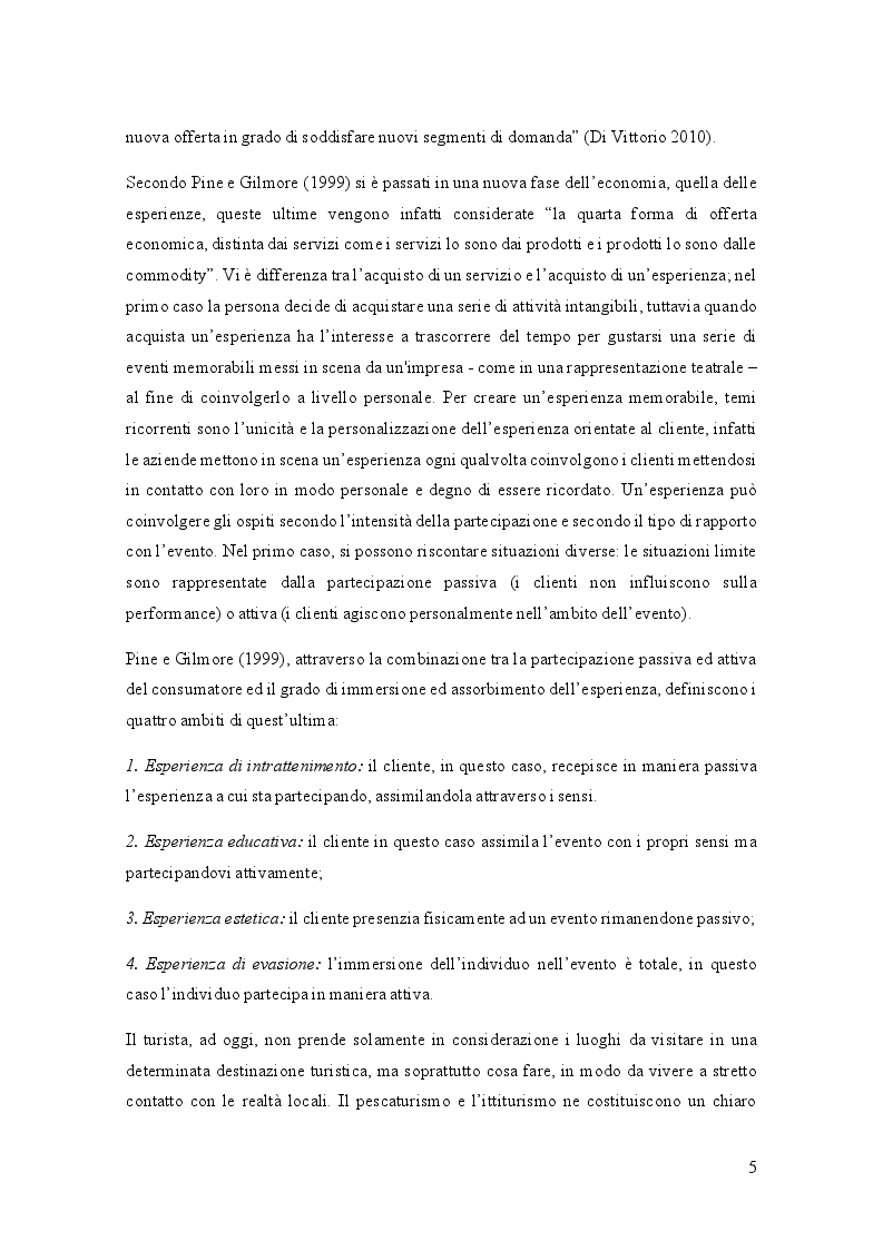 Anteprima della tesi: Pescaturismo e Ittiturismo: criticità e prospettive di crescita di due nuove offerte turistiche, Pagina 5