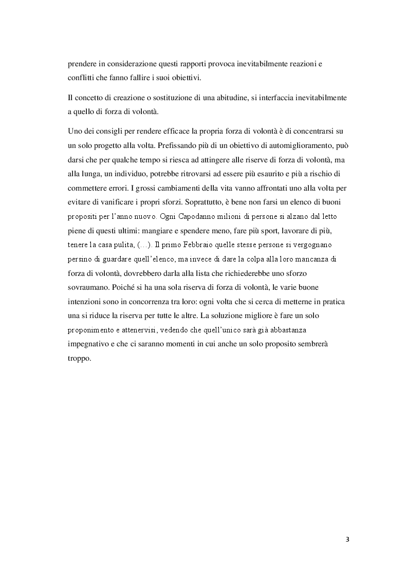 Anteprima della tesi: Psicofisiologia delle abitudini nelle attività motorie, Pagina 4
