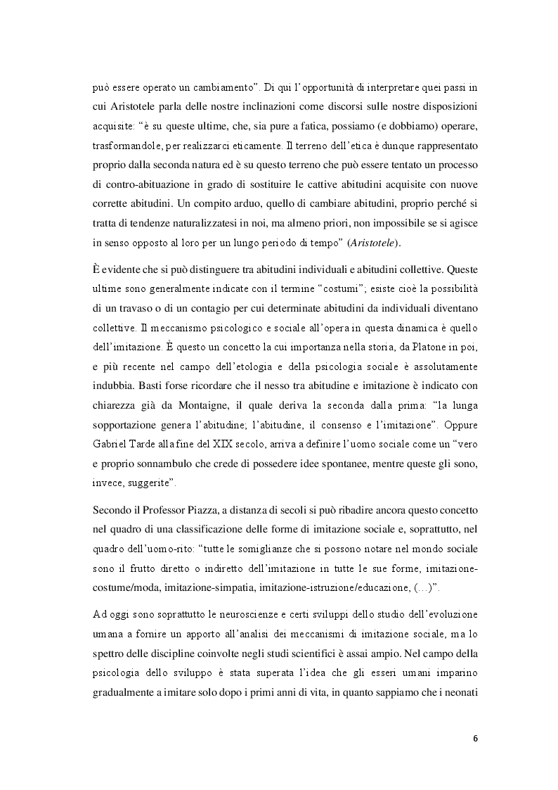 Anteprima della tesi: Psicofisiologia delle abitudini nelle attività motorie, Pagina 7