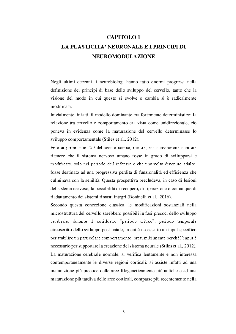 Anteprima della tesi: Plasticità cerebrale e principi di neuromodulazione: uno studio sperimentale sul ruolo della neuromodulazione, tramite training cognitivi, nella regolazione emotiva, Pagina 4